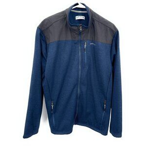Orvis Sweatshirt Adult XL Blue Gray Jacket Full Zip Zipper Pockets Men